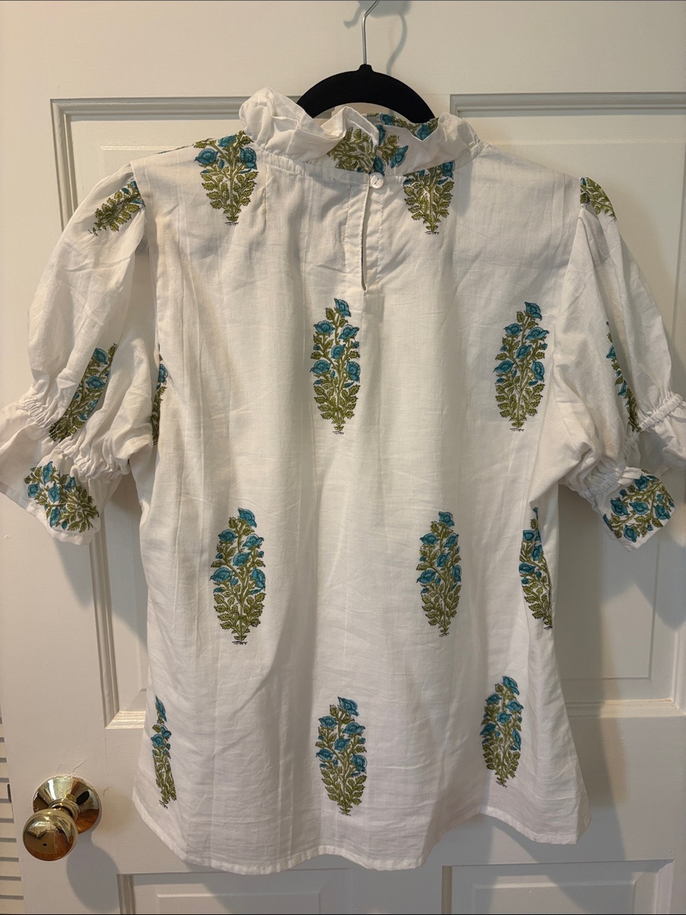 Fox And Hen Blockprint Top size Large - Picture 3 of 3